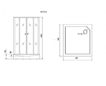 Душевая кабина Grossman GR271QR Classic 90х90 см