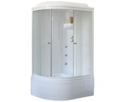 Душевая кабина Royal Bath RB 8120BK3-WC 120х80 см, с матовыми стеклами, правосторонняя