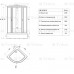 Душевая кабина Triton Стандарт Аква В ДН4 90х90 см со средним поддоном, полосы