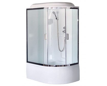 Душевая кабина Royal Bath RB 8120BK1-M-CH 120х80 см, с матовыми стеклами, левосторонняя