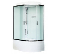 Душевая кабина Royal Bath RB 8120BK5-WC-CH 120х80 см, с матовыми стеклами, левосторонняя