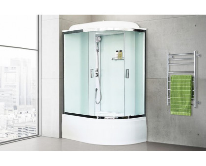 Душевая кабина Royal Bath RB 8120BK5-WC-CH 120х80 см, с матовыми стеклами, левосторонняя