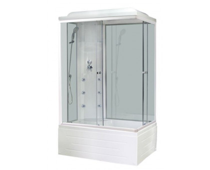 Душевая кабина Royal Bath RB 8100BP3-WT 100х80 см, с прозрачными стеклами , левосторонняя