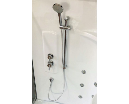 Душевая кабина Royal Bath RB 150ALP-C-CH 150х100 см, с матовыми стеклами, левосторонняя