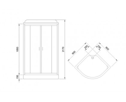 Душевая кабина Royal Bath RB 90HK6-WC-CH 90х90 см, с матовыми стеклами