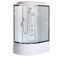 Душевая кабина Royal Bath RB 8120BK2-M-CH 120х80 см, с матовыми стеклами, правосторонняя