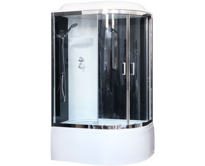 Душевая кабина Royal Bath RB 8120BK6-BT-CH 120х80 см, с прозрачными стеклами, левосторонняя