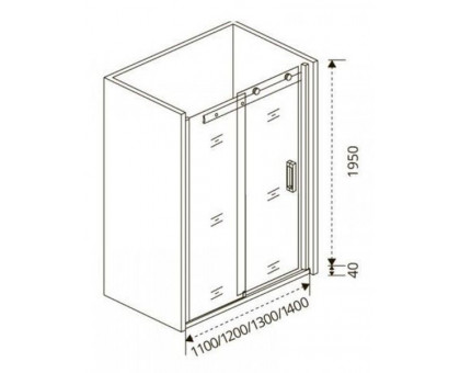 Душевое ограждение Good Door Galaxy WTW-130-C-B 130 см, черный профиль