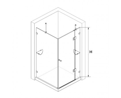 Душевой уголок RGW HO-44 80x120, прозрачное стекло