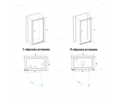 Душевой уголок RGW PA-43 (PA-05 + Z-12) 80x100, прозрачное стекло