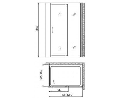 Душевой уголок Gemy Sunny Bay S28191AM-A100M 100х100 см