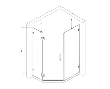 Душевой уголок RGW HO-092L 90x120, прозрачное стекло