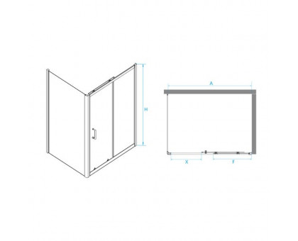 Душевой уголок RGW PA-74 (PA-14 + Z-050-2) 170x110, прозрачное стекло