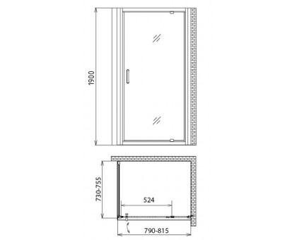 Душевой уголок Gemy Sunny Bay S28150-A75 80х75 см