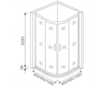 Душевое ограждение Good Door LATTE R-80-G-WE 80х80 см