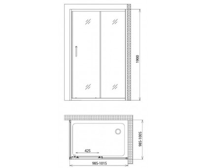 Душевой уголок Gemy Victoria S30191H-A100 100х100 см