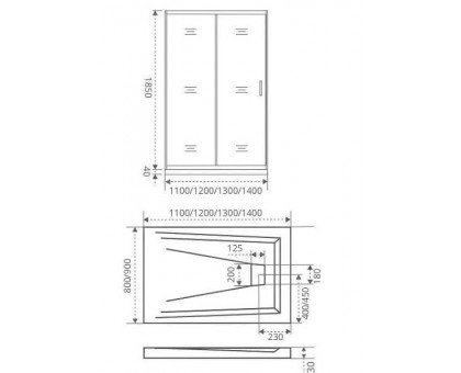 Душевое ограждение Good Door INFINITY WTW-140-C-CH 140 см